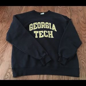Georgia Tech Sweatshirt Navy Size Large